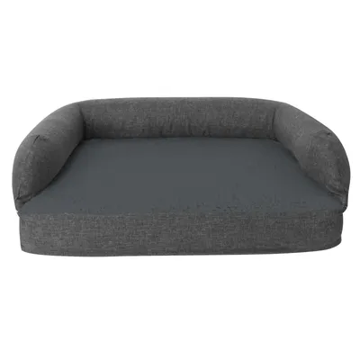 Produktbild von Mr. Cuddles orthopädisches Hundebett BELLA mit Teddyfell M: 80x55x23cm, Anthrazit, Memory-Foam, Bezug waschbar