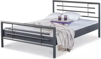 Produktbild von Metallbett Lola – 120 x 200 cm / dunkelgrau