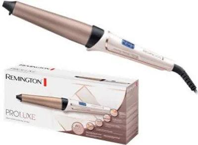 A curling iron and its packaging are shown against a white background.