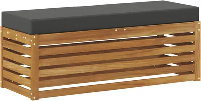 Obrázok produktu pre Stoličková lavica Prírodná a antracitová 115 x 43 x 37 cm