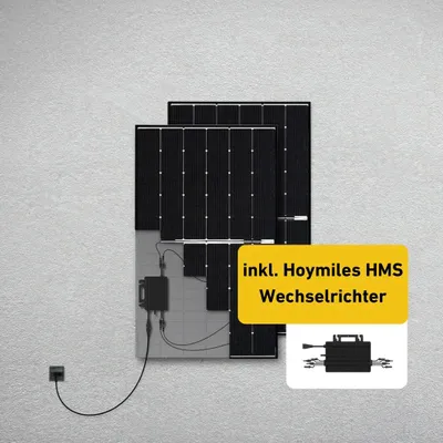 Produktbild von 900 Watt, Erweiterungsset, Bifazial Komplettset, Balkonkraftwerk, Halterung Bitumendach