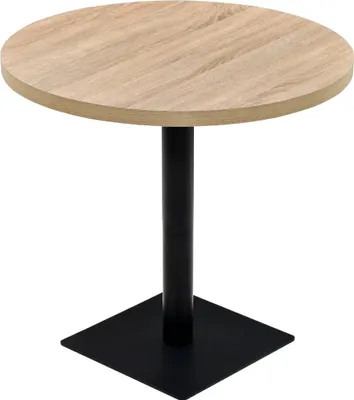 Obrázek produktu pro vidaXL Bistro stůl MDF a ocel kulatý 80 x 75 cm Dubový vzhled