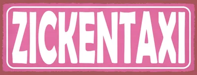 Produktbild von vianmo Blechschild 10x27 cm Zickentaxi rosa