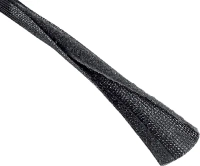 Image de Gaine de câble flexible en text, universelle, 20 - 40 mm, 1,8 m, noir