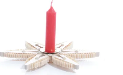 Produktbild von Christbaumschmuck Spanstern – Kerzenhalter ø 13 cm NEU