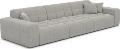 Produktbild von Strukturstoff 4-Sitzer Couch Nivara Hellgrau