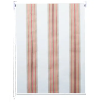 Produktbild von Rollo HWC-D52, Fensterrollo Seitenzugrollo Jalousie, 90x160cm Sonnenschutz Verdunkelung blickdicht weiß/rot/beige