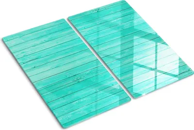 Obrázek produktu pro Kryt varné desky – Kryt na indukční desku – Ochranná skleněná deska – 2x30x52 cm– Skleněné ochranné desky na sporák –Tvrzené sklo –Zelené desky