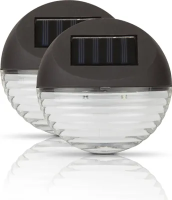 Produktbild von LED Strahler ( 2er Pack ) 11cm Ø für Außen, Zaunlicht mit 2 LEDs, energiesparende Wandleuchte, Witterungsbeständig und Spritzwassergeschützt