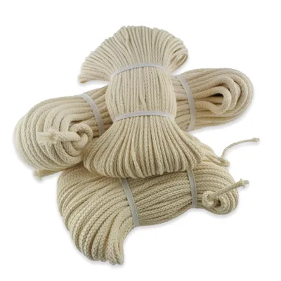 Zdjęcie produktu dla Knot okrągły 3mm 10m taśma knot do lamp naftowych knot do lampionów 100% bawełna