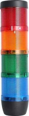 Image de Colonne lumineuse STEX24 bleu-vert-jaune-rouge, 70 mm, 24 V CA/CC, voyant clignotant LED SS70-OB4/24 108 Dimensions Longueur 271,0 mm, diamètre
