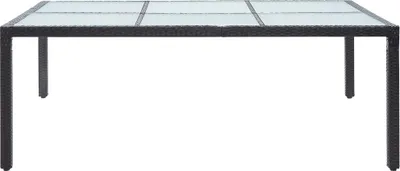 Obrázek produktu pro vidaXL Zahradní jídelní stůl černý 200x150x74 cm Poly ratan