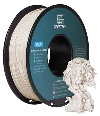 Produktbild von PLA 3D-Drucker-Filament - Marmor-Effekt - 1 kg Spule - 1,75 mm - Verwicklungsfrei - Vakuumverpackt - Braun