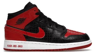 Immagine prodotto di Jordan 1 Mid Bred Text (taglia grande) - EU 40