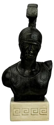 Produktbild von Achilles Büste - Handgefertigte Hartputz-Skulptur, 23 cm, klassische griechische Mythologie Dekor