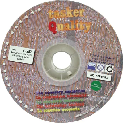Produktbild von Mikrofonkabel auf Rolle 4x 0.22 - 100 m Schwarz