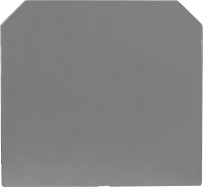 A gray, octagonal-shaped object, likely a component or part, is shown against a light gray background.