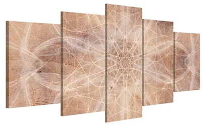 Produktbild von LUMASOUL Leinwandbilder, Leinwandbild mit Naturmotiv, Bilder mit muster, 100 x 50 cm Mandala 18