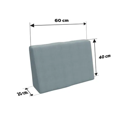 Image de POKAR Coussin pour palette Coussins de palette avec housse amovible Canapé de palette, Taille:Coussin latéral 60 x 40, Couleur:Bleu