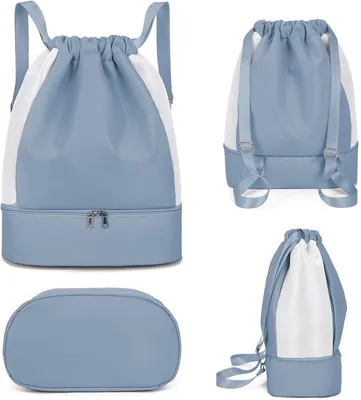 Sporttrekkoordtas - Wasserdichter Rucksack - Mit Schuhfach und nasser Tasche - Große Kapazität - Unisex - Faltbare
