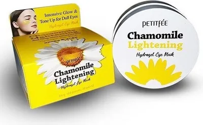Zdjęcie produktu dla Petitfee Chamomaile Lightening Hydrogel Eye Mask 84g - Rozjaśniające hydrożelowe płatki pod oczy