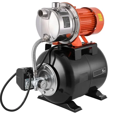 Produktbild von Hauswasserwerk - Jetpumpe - 1176 W - 6000 L/h - 57 m Förderhöhe - 19 L Druckbehälter - Edelstahl-Pumpenkopf - Automatik-Drucksteuerung