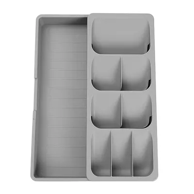 Produktbild von Besteck Organizer Schubladen Organizer für Küchenschublade, erweiterbar von 16,5 cm auf 29,5 cm, 9 Fächer Besteckeinsatz Messer Organizer