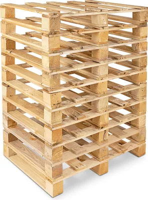 Produktbild von 10x Holz-Einwegpalette im halben Euromaß, Einwegpalette, Halbpalette (800x 600 x 135 mm)