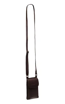 Immagine prodotto di The Chesterfield Brand Pelle borsa per cellulare marsupio Nebra Phonebag Brown marrone scuro