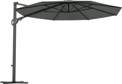 Produktbild von Ampelschirm SOLUNA Orléans Ø 300 cm dunkelgrau mit UV-Schutz 80, wasserabweisende Polyesterbespannung, leichte Aufspannu