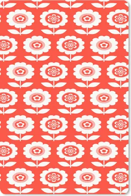 Produktbild von MuchoWow® Mauspad Mousepad Blumen - Muster - Rot 40x60 cm - Mousepads - Maus Mat - Pad - Mausunterlage - Schreibtisch Accesoire