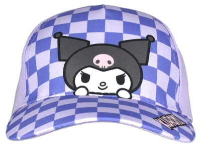 Produktbild von Hello Kitty Kappe für Mädchen - Kuromi kariert Kinder Cap Basecap Baseballkappe verstellbar Lila