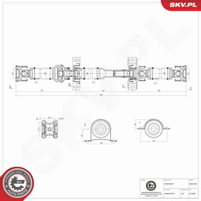 Immagine prodotto di ESEN SKV Albero cardanico, albero di trasmissione, adatto per MERCEDES-BENZ VIANO (W639) Anteriore 76SKV108