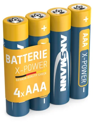 Produktbild von ANSMANN Micro AAA Alkaline X-Power Batterie Longlife Alkalibatterie 4er Shrink