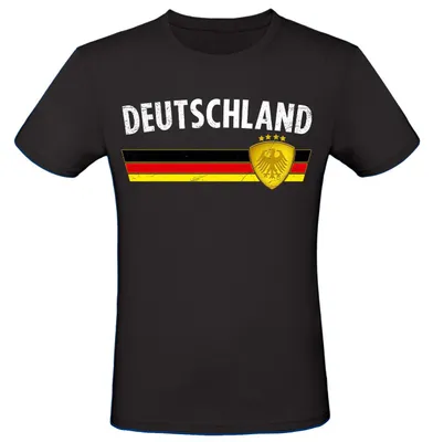 Produktbild von WM EM Fan Shirt Weltmeisterschaft Europameisterschaft 100% Baumwolle T-Shirt Rundhals Fanartikel Herren Damen Fan-Shirt: Deutschland - weiß / 3XL Land wählen: Deutschland - weiß Shirt Größe wählen: 3XL