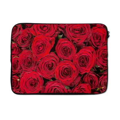 Produktbild von MuchoWow® Laptop Hülle 13 Zoll Rosen - Rot - Blumenstrauß Laptoptasche - Laptophülle - Sleeve - Rundumschutz