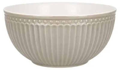 Produktbild von Greengate Servierschale ALICE WARM GREY Grau Medium Schüssel Keramik Everyday