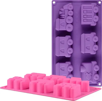 Obrázok produktu pre 2 KUSY kreslený vlak silikónová forma muffin forma cupcake pečenie formy, silikónové formy DIY mydlo, želé formy, ľadové kocky formy