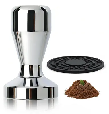 Kaffeestampfer 58 mm mit Silikonmatte – Barista-Zubehör