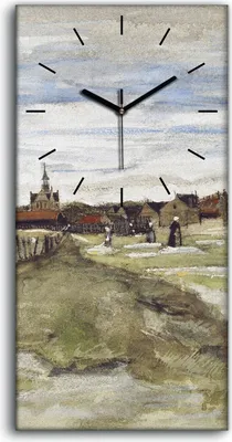 Produktbild von Leinwand Wanduhr Wandkunst Uhr Geräuschlos Kunstdruck 30x60 Bleichgrund - schwarze Hände