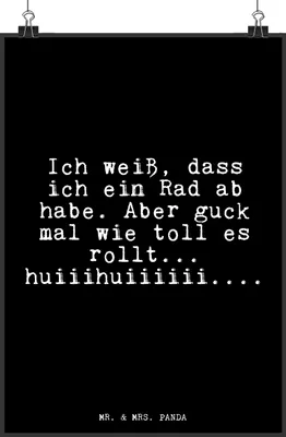 Produktbild von Mr. & Mrs. Panda Bild Ich weiß, dass ich... DIN A4 - Schwarz - Geschenk, Posterdruck, Freundin, Tasse mit Spruch, Glizer Sprüche Weisheiten Zitate Lustig Weisheit Worte