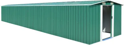 Zdjęcie produktu dla Szopa ogrodowa, zielona, 257x779x181 cm, stal galwanizowana