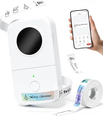 Produktbild von Phomemo D30 Bluetooth -Etikettdrucker, tragbarer Thermalhersteller, Druckeraufkleber Home, Schule, Büro, Supermarkt, Datum, Name, kompatible Android &