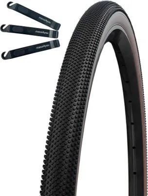 Produktbild von 1 x Faltreifen Schwalbe TLE E-25 G-One Allround Perform R-Guard 28 x 1,50 (40-622) bronze inkl. Reifenheber