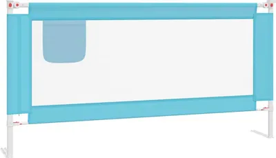 Produktbild von vidaXL Kleinkind-Bettschutzgitter Blau 180x25 cm Stoff