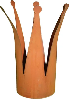 Image de Rostikal Couronne de décoration de jardin en métal rouillé 22 cm Vintage Deko Krone