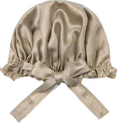 Image de INF 19 Momme Bonnet de nuit en soie - Ruban réglable, pour dormir, 1 pièce Or