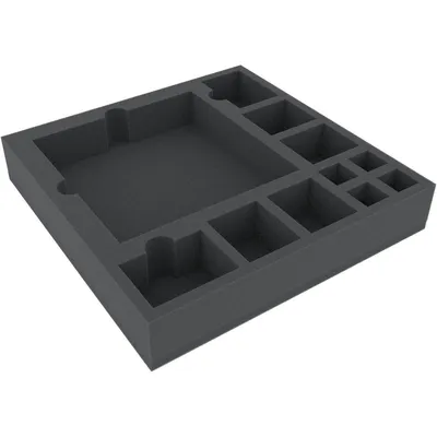 Produktbild von Schaumstoffeinlage 285x285x50 mm mit 11 Fächern für Brettspiele