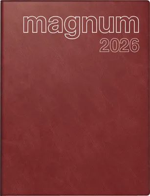 Immagine prodotto di rido® idé® 70-27 042 296 Calendario magnum 2026 - 1 settimana / 2 pagine, 18,3 x 24 cm, rosso vino