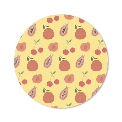 Produktbild von MuchoWow® Mauspad Mousepad Obst - Abstrakt - Muster 40x40 cm - Mousepads - Maus Mat - Pad - Mausunterlage - Schreibtisch Accessoires